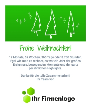 Digitale Weihnachtskarte Geschäftskunden Schneeflocken-Design