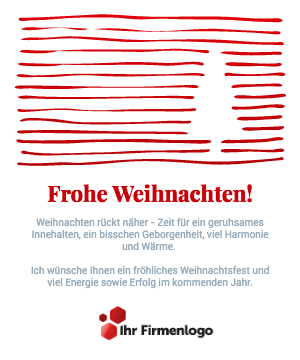 Business E-Card festliches Weihnachtsmotiv invertiert