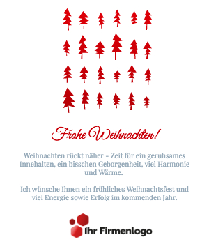 Firmen-Weihnachtskarte elegantes Design invertierte Farben