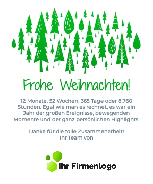 Exklusive Business E-Card festliches Weihnachtsmotiv