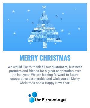 Digitale Weihnachtskarte Unternehmen modernes Design