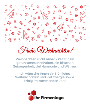 Elegante Firmen-E-Card Weihnachten invertiertes Design