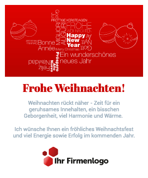 Geschäftliche Weihnachtskarte elegantes Wintermotiv