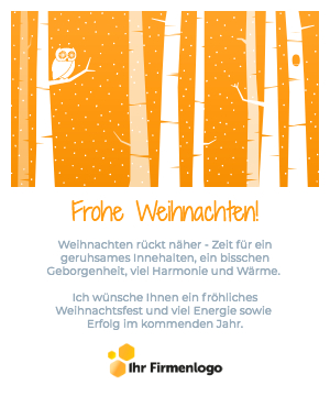 Firmen-Weihnachtskarte klassisches Festtagsdesign