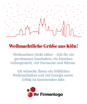 E-Card für Unternehmen modernes Weihnachtsdesign invertiert