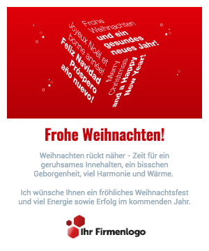 Digitale Weihnachtskarte Business stilvolles Festtagsdesign