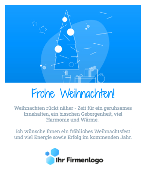 Geschäftliche Weihnachtskarte modernes Wintermotiv