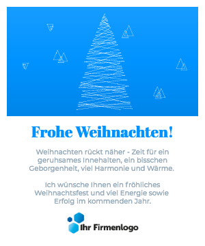 Firmen-E-Card elegante Weihnachtsgrüße