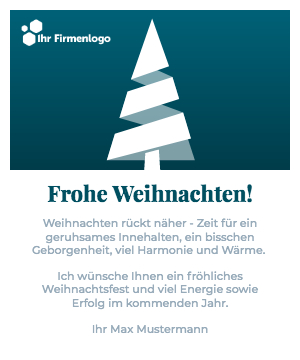 Business Weihnachtskarte kreatives Festtagsdesign