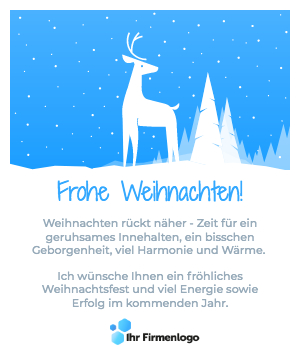 Geschäftliche E-Card exklusives Weihnachtsmotiv