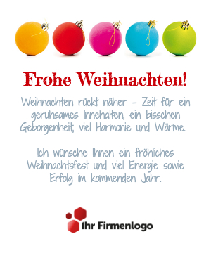 Digitale Weihnachtskarte Geschäftskunden winterliche Atmosphäre