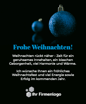 Elegante Firmen-E-Card dunkles Weihnachtsdesign