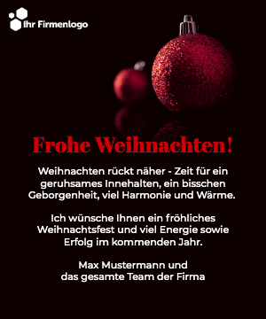 Geschäftliche Weihnachtskarte exklusives dunkles Motiv