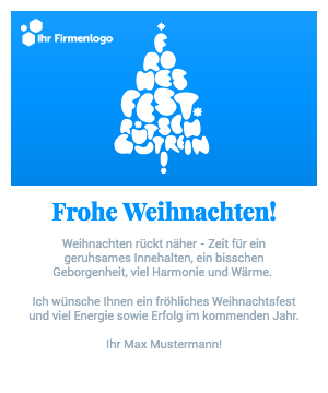 Elegante Business E-Card Frohes Fest dunkler Hintergrund