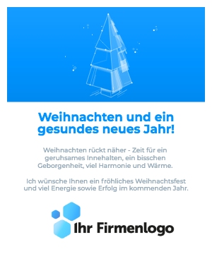 Abstrakte Firmen-E-Card moderner Weihnachtsbaum