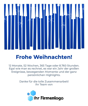 Moderne Firmen-Weihnachtskarte stilisierte Tannenbäume